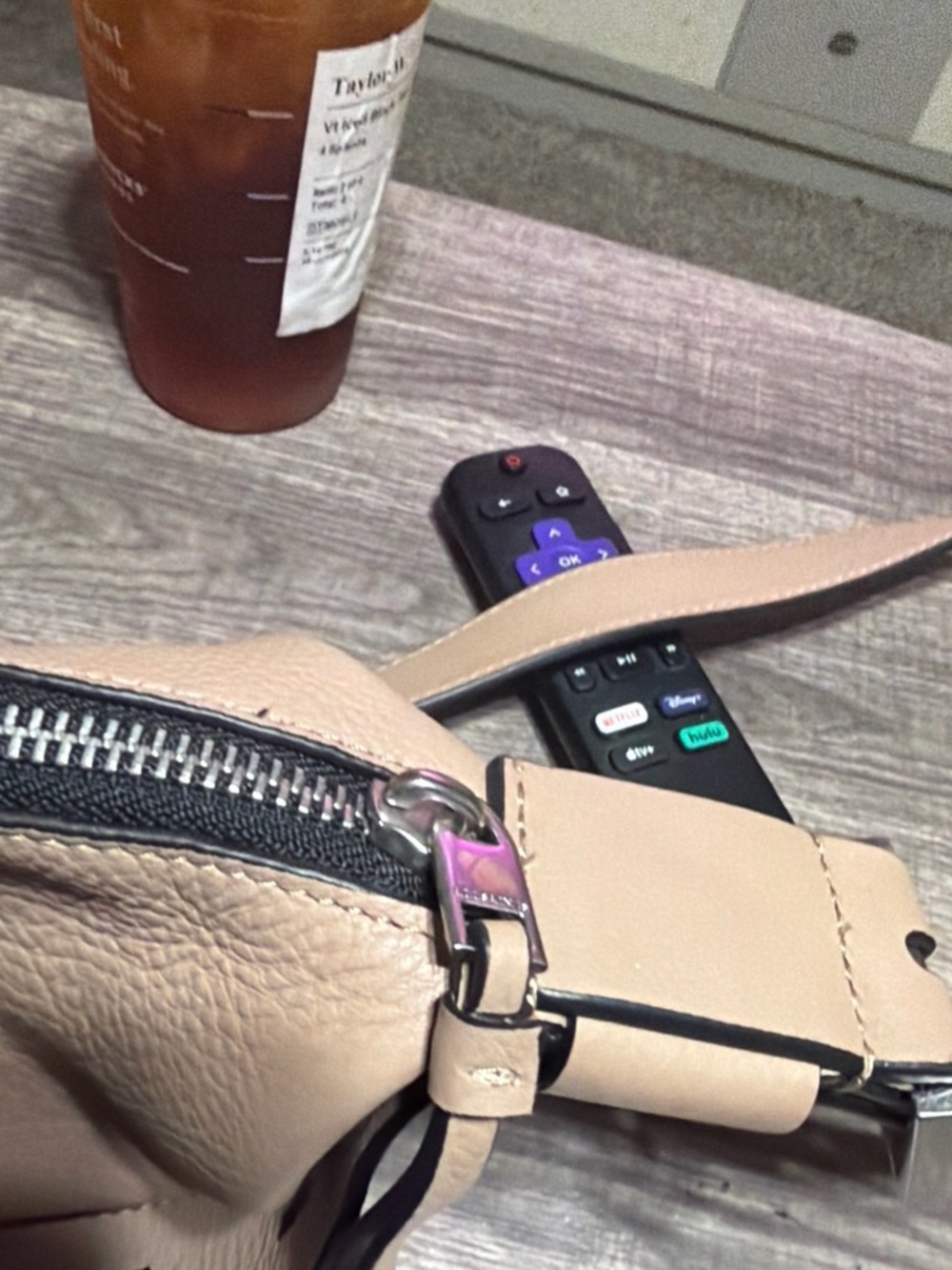 Pre-loved All Saints Tan Pebbled Leather Shoulder Bag - Picture 7 of 8